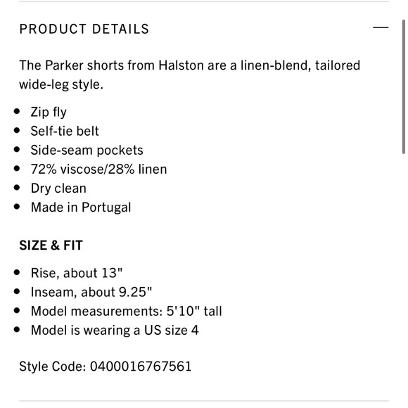 Halston linen shorts size 2 - Picture 6 of 6